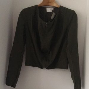 NWT Woman’s size Medium LUSH Olive Green Double zipper Jacket